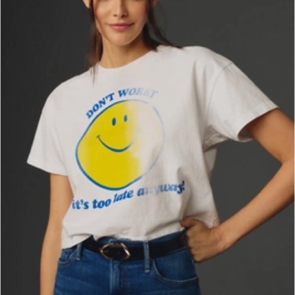 MOTHER The Grab Bag Don't Worry Cropped Tee - Picture 3 of 5